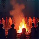 Icon of people around a fire.
